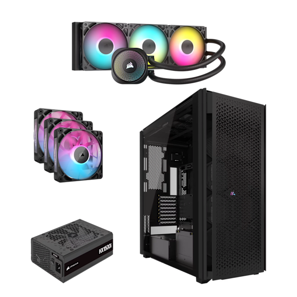 9000D Airflow TG Black All-in-One Bundle