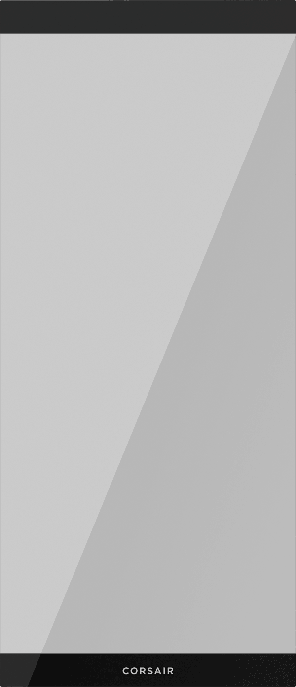 FRAME 4000 Flat Glass Front Panel - Black