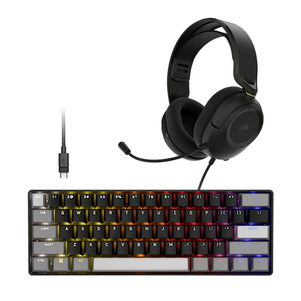 CLIPPER PRO MINI 60 Hall Effect Keyboard and HS35 v3 Headset Gaming Bundle