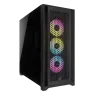 iCUE 5000D RGB AIRFLOW Mid-Tower Case, Black - 3x AF120 RGB ELITE Fans - iCUE Lighting Node PRO Controller - High-airflow Design