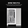 2500X Micro ATX Dual Chamber PC Case - White/Satin Gray Aluminum