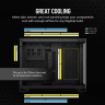 2500X Micro ATX Dual Chamber PC Case - Black/Obsidian Aluminum