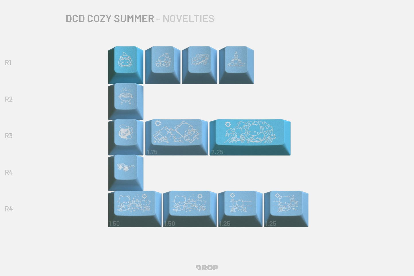 Drop DCD Cozy Summer Keycap Set - Novelty