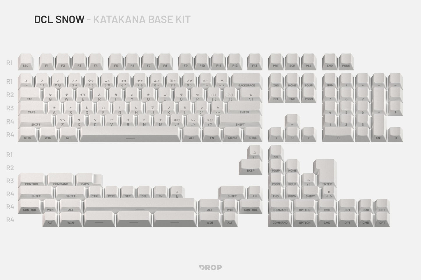 Drop DCL Snow International Keycap Set - JP