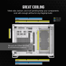 2500X Micro ATX Dual Chamber PC Case - White/Satin Gray Aluminum