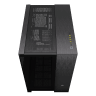 6500X Mid-Tower Dual Chamber PC Case - Black/Obsidian Aluminum