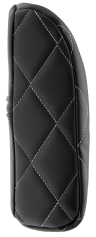 T1 RACE Lumbar Cushion, Black with White Stitching