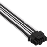 Premium Individually Sleeved 12+4pin PCIe Gen 5 12V-2x6 600W Cable Type 5 Gen 5, White/Black