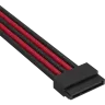 Premium Individually Sleeved Serial ATA (SATA) Cable (4 connectors) Type 5 Gen 5, Red/Black