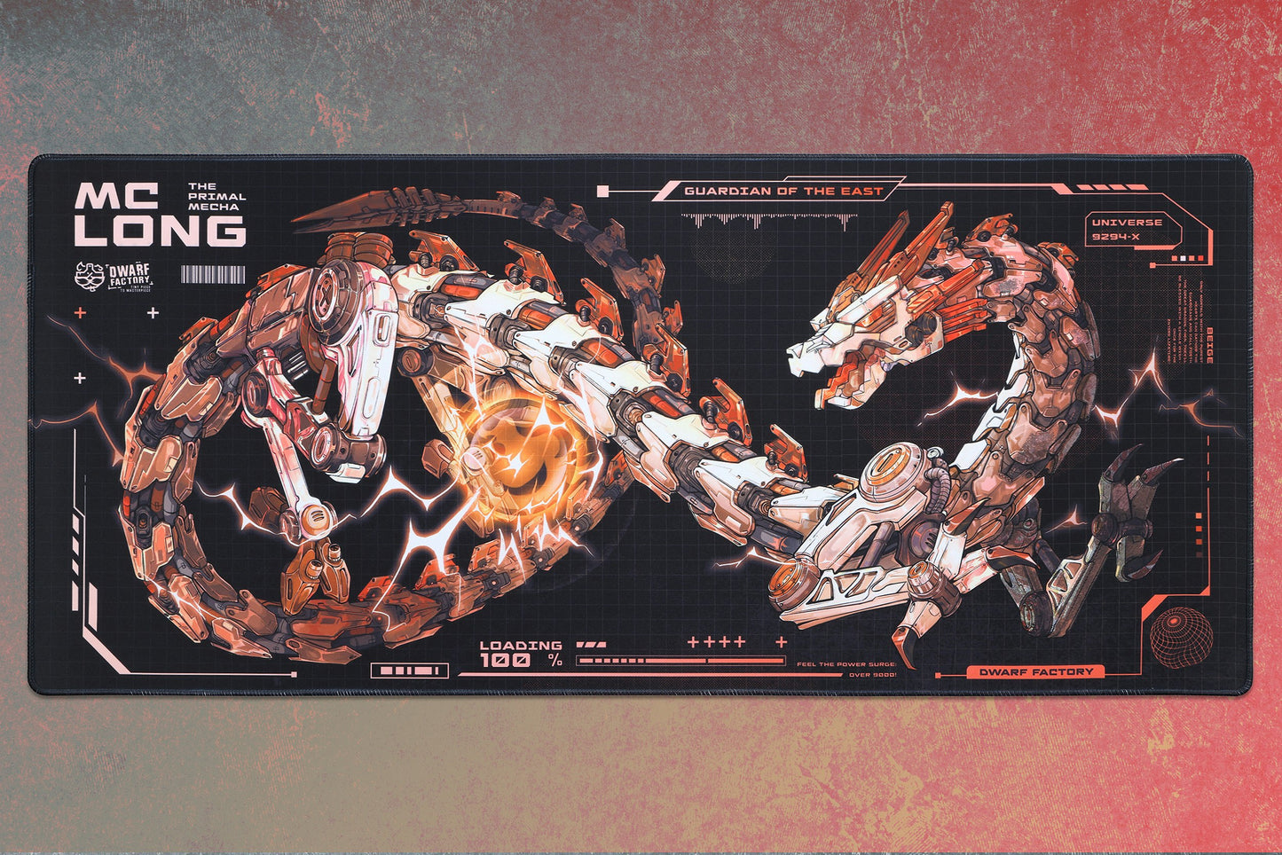Drop + Dwarf Factory Mc.Long Mecha Desk Mat - Beige