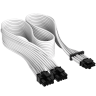 Premium Individually Sleeved 12+4pin PCIe Gen 5 12V-2x6 600W cable, Type 4, WHITE
