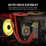 CORSAIR Sleeving Kit for AIO CPU Coolers — 450mm — Red