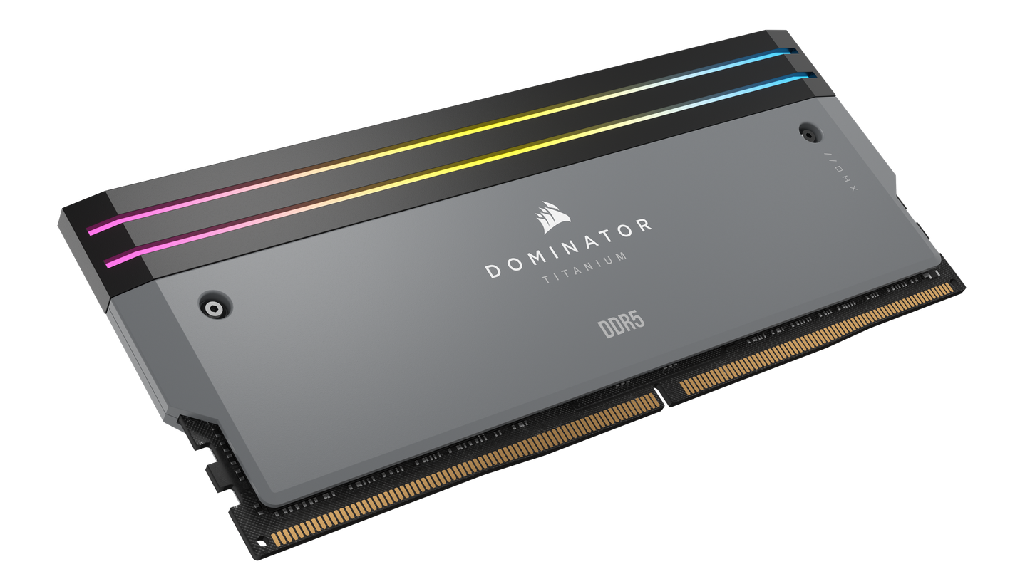 DOMINATOR® TITANIUM RGB 32GB (2x16GB) DDR5 DRAM Up To 6000MT/s CL30 AMD EXPO & Intel XMP Memory Kit — Grey