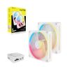 iCUE LINK LX140-R RGB 140mm PWM Reverse Fans Starter Kit - White