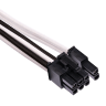 Premium Individually Sleeved PCIe Cables (Dual Connector) Type 4 Gen 4 – White/Black
