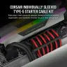 Premium Individually Sleeved Type-5 PSU Cables Starter Kit, Red/Black