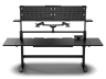 Platform:6 Desk - Desk Extensions and Side Peg Boards Kit, Black