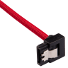 Premium Sleeved SATA 6Gbps 30cm 90° Connector Cable — Red