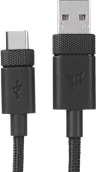 Cable, Fullbuster, USB 2.0 highspeed, A to C, 1.8M, 5V/1.5A, braided for KB