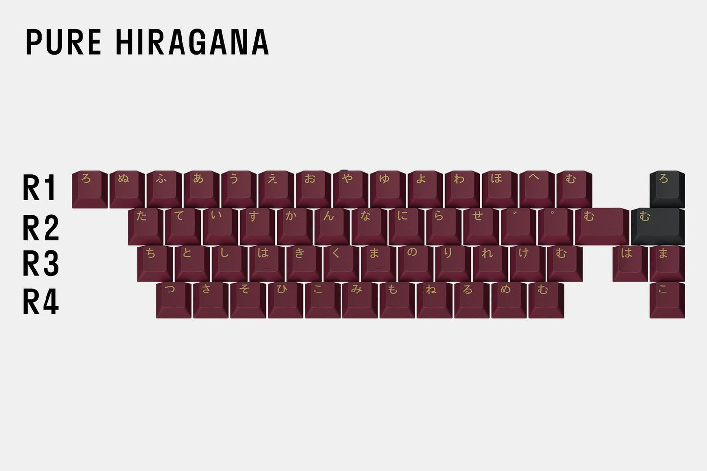 Drop + RedSuns GMK Red Samurai Custom Keycap Set - Red Samurai Pure Hiragana