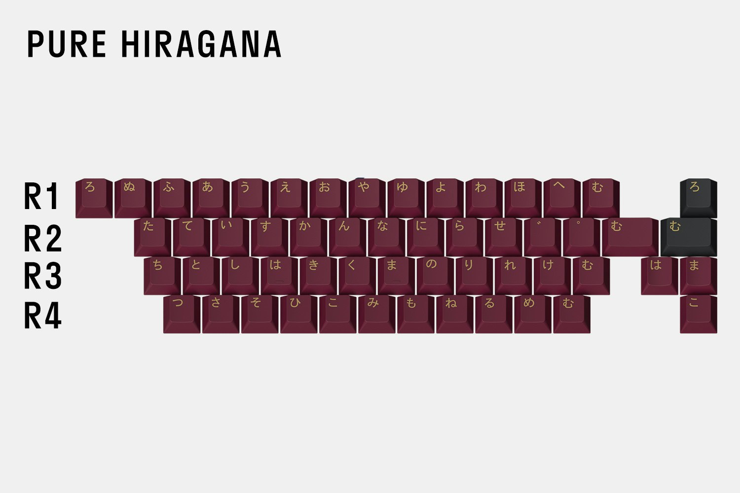 Drop + RedSuns GMK Red Samurai Custom Keycap Set - Red Samurai Pure Hiragana