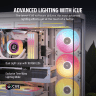iCUE LINK LX140-R RGB 140mm PWM Reverse Fans Starter Kit - White
