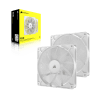 RS140 140mm PWM Fans - Dual Pack - White