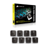 FPS/MOBA Pudding Keycap Mod Kit for QWERTY/Z Layout – Gunmetal Gray