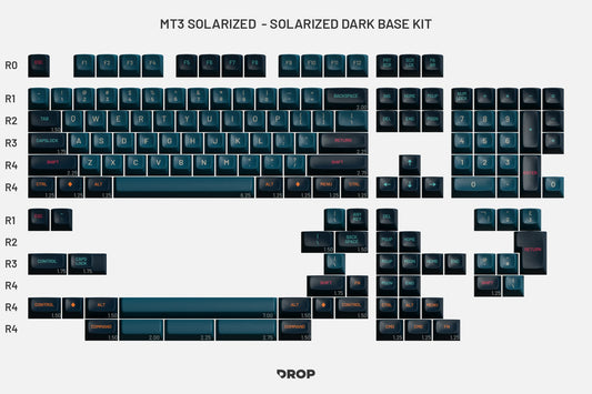 Drop MT3 Solarized Dark Keycap Set - Classic Base