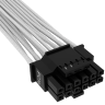 Premium Individually Sleeved 12+4pin PCIe Gen 5 12V-2x6 600W cable, Type 4, WHITE