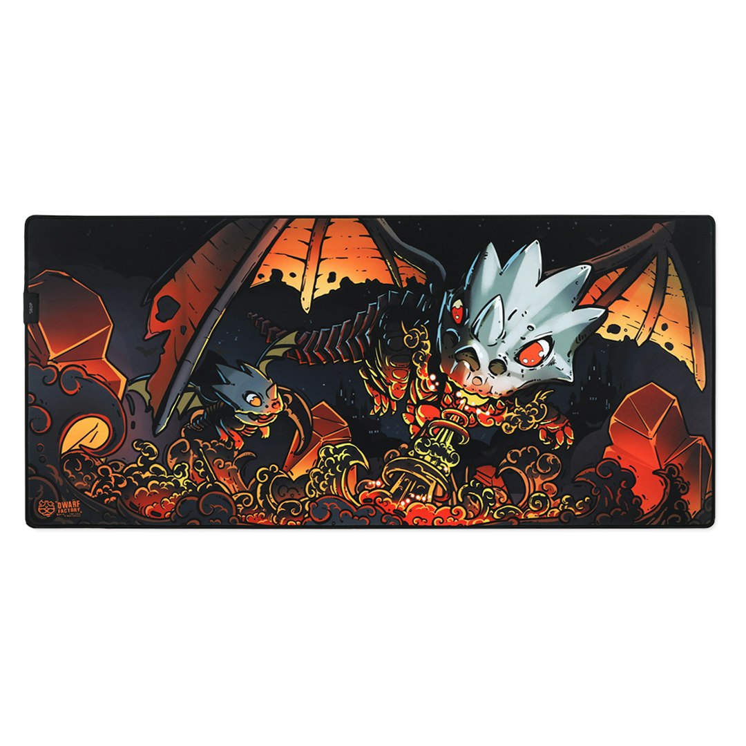 Drop + Dwarf Factory Gnarly Drakon Desk Mat - Orange