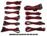 Premium Individually Sleeved PSU Cable Kit Pro Package, Type 4 (Generation 3) - Red/Black