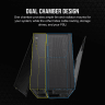 6500D AIRFLOW Mid-Tower Dual Chamber PC Case - Black