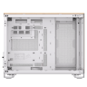 2500X Micro ATX Dual Chamber PC Case - White/Bamboo Wood