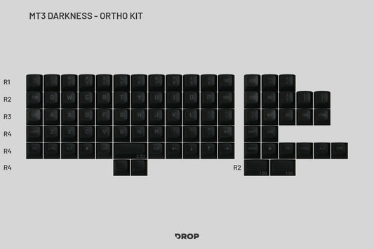 Drop MT3 Darkness Keycap Set - Ortho Kit