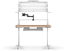 Multi Frame Pegboard Desk Organizer for Platform:4 - White