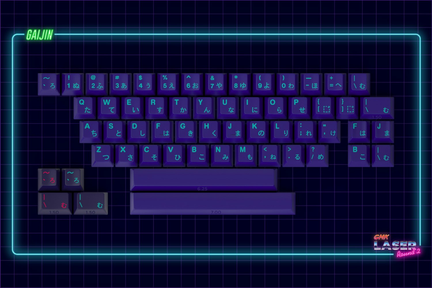 Drop + MiTo GMK Laser Custom Keycap Set - Gaijin