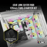 iCUE LINK QX120 RGB 120mm PWM PC Fans Starter Kit with iCUE LINK System Hub - White