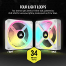 iCUE LINK QX120 RGB 120mm PWM PC Fan Expansion Kit - White