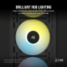 iCUE AF120 RGB SLIM 120mm PWM Fluid Dynamic Bearing Fan — Black Twin Pack