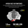 K100 RGB Optical-Mechanical Gaming Keyboard — CORSAIR OPX Switch — Black