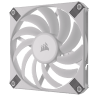 iCUE AF120 RGB SLIM 120mm PWM Fluid Dynamic Bearing Fan — White Twin Pack
