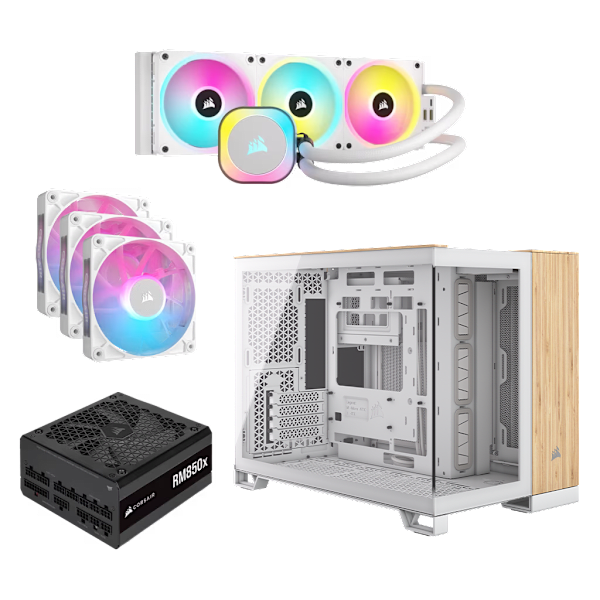 2500X White/Bamboo Wood All-in-One Bundle