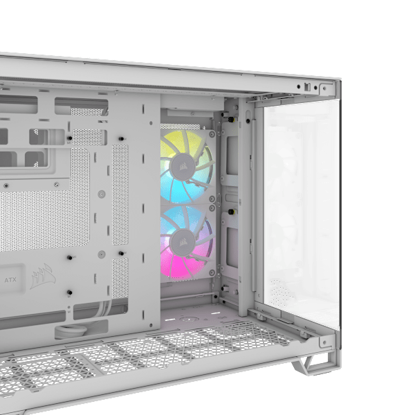 iCUE LINK 2500X RGB Micro ATX Dual Chamber PC Case - White
