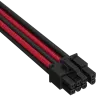 Premium Individually Sleeved PCIe Cable (Single Connector) Type 5 Gen 5, Red/Black