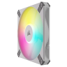 iCUE AF120 RGB SLIM 120mm PWM Fluid Dynamic Bearing Fan — White Twin Pack