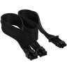 Premium Individually Sleeved 12+4pin PCIe Gen 5 12V-2x6 600W cable, Type 4, BLACK