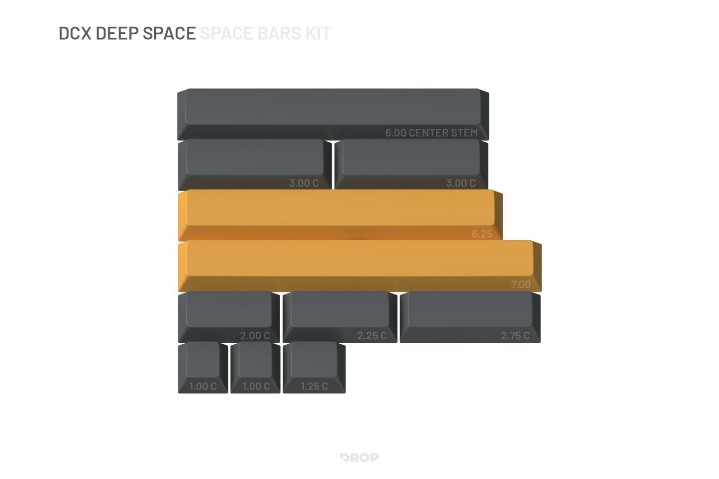 Drop + Booper DCX Deep Space Keycap Set - Space Bars Kit