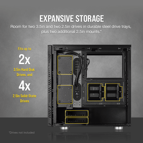 275R Airflow Tempered Glass Mid-Tower Gaming Case — Black
