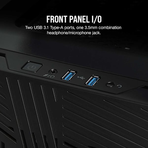 275R Airflow Tempered Glass Mid-Tower Gaming Case — Black
